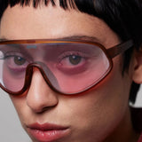 IZIPIZI - SPEED Fahrradbrille • Hazel Low Light - ROSA ECK