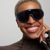 IZIPIZI - SPEED Fahrradbrille • Night Blue All Weather - ROSA ECK