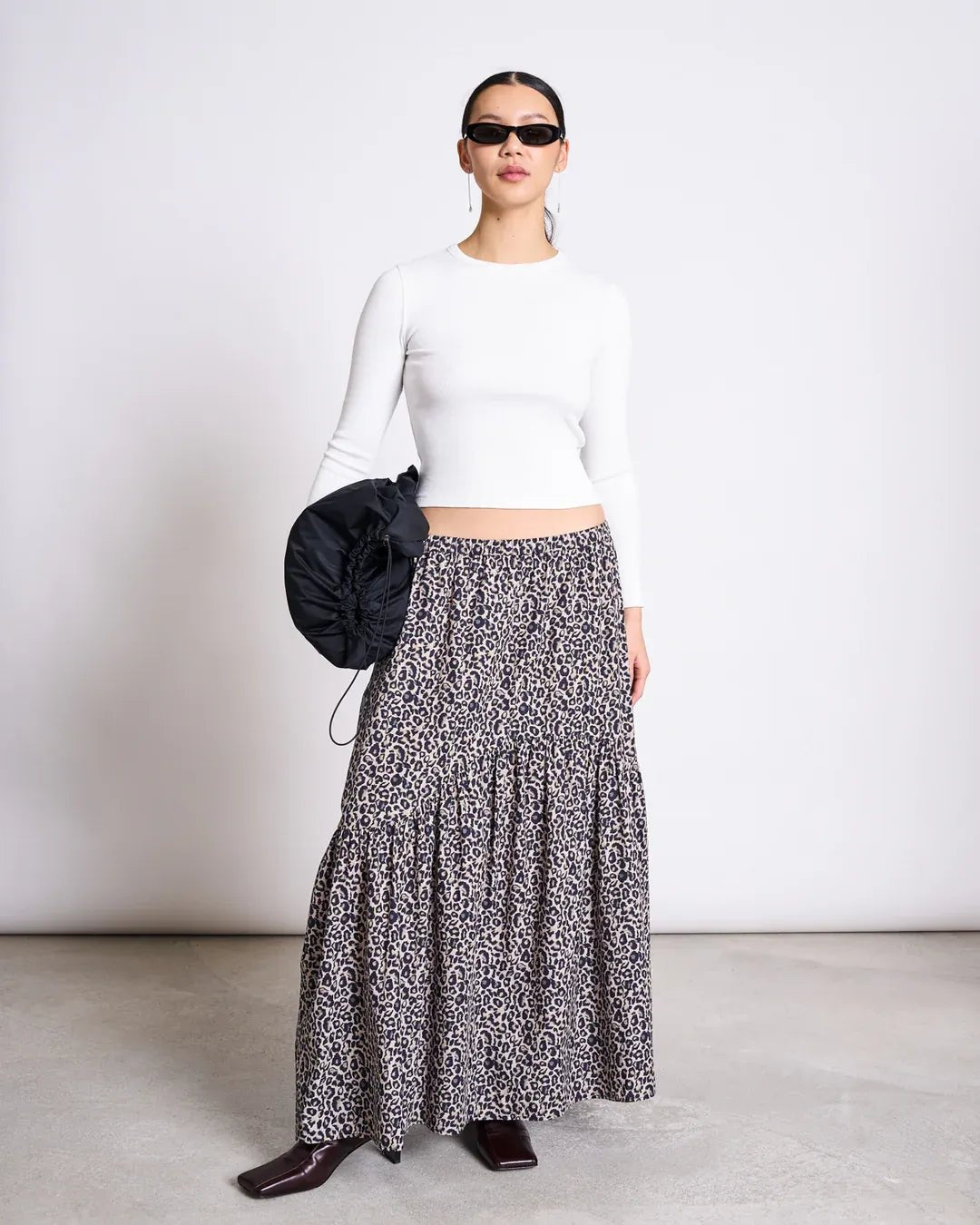 JAN ‘N JUNE - ALCA Stufen - Maxirock • Leo Print - ROSA ECK Concept Store