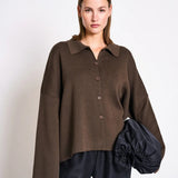 JAN 'N JUNE - ANJO Strickjacke • Mud - ROSA ECK