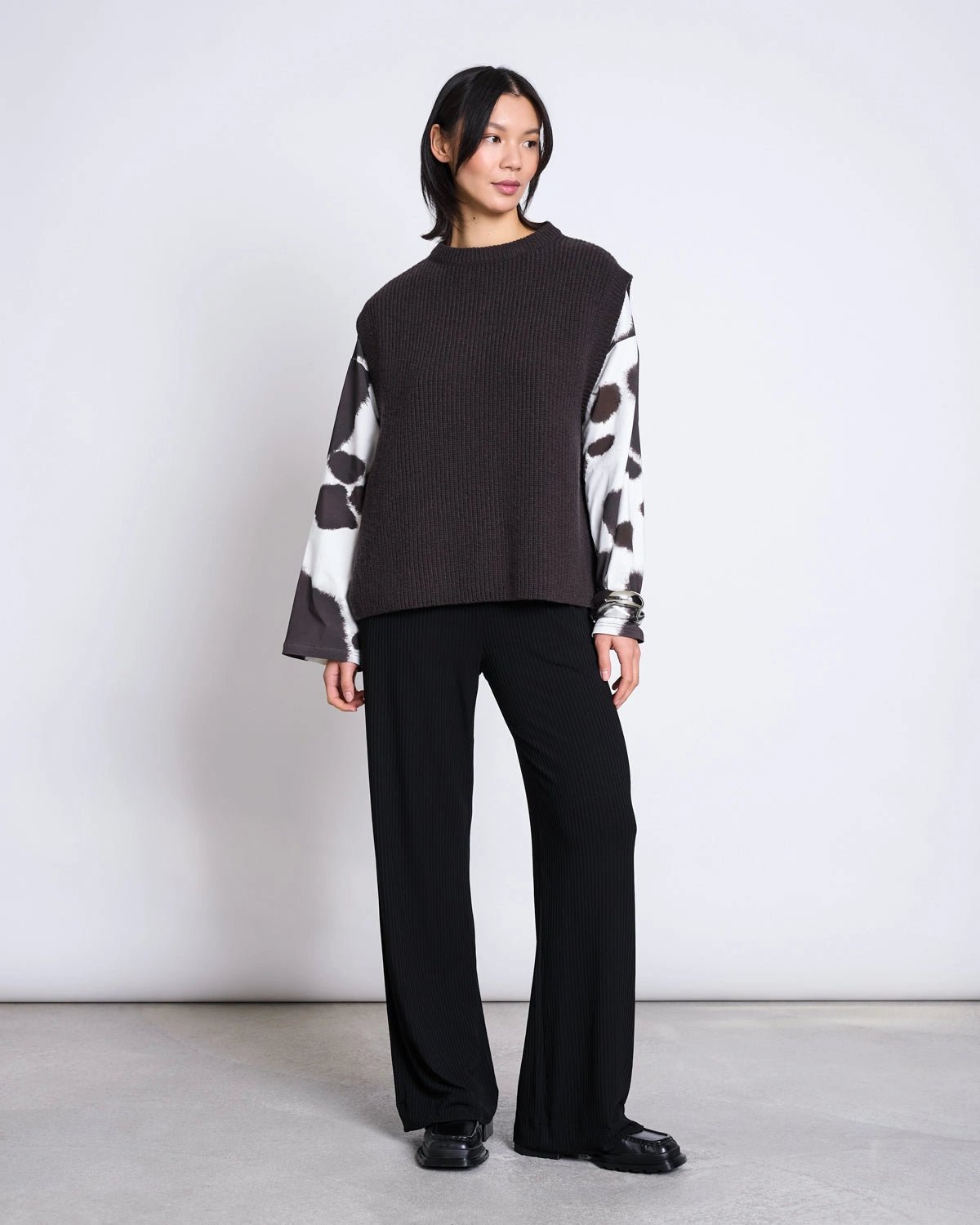 JAN 'N JUNE - CAMIA Oversized-Longsleeve • Cow Print - ROSA ECK