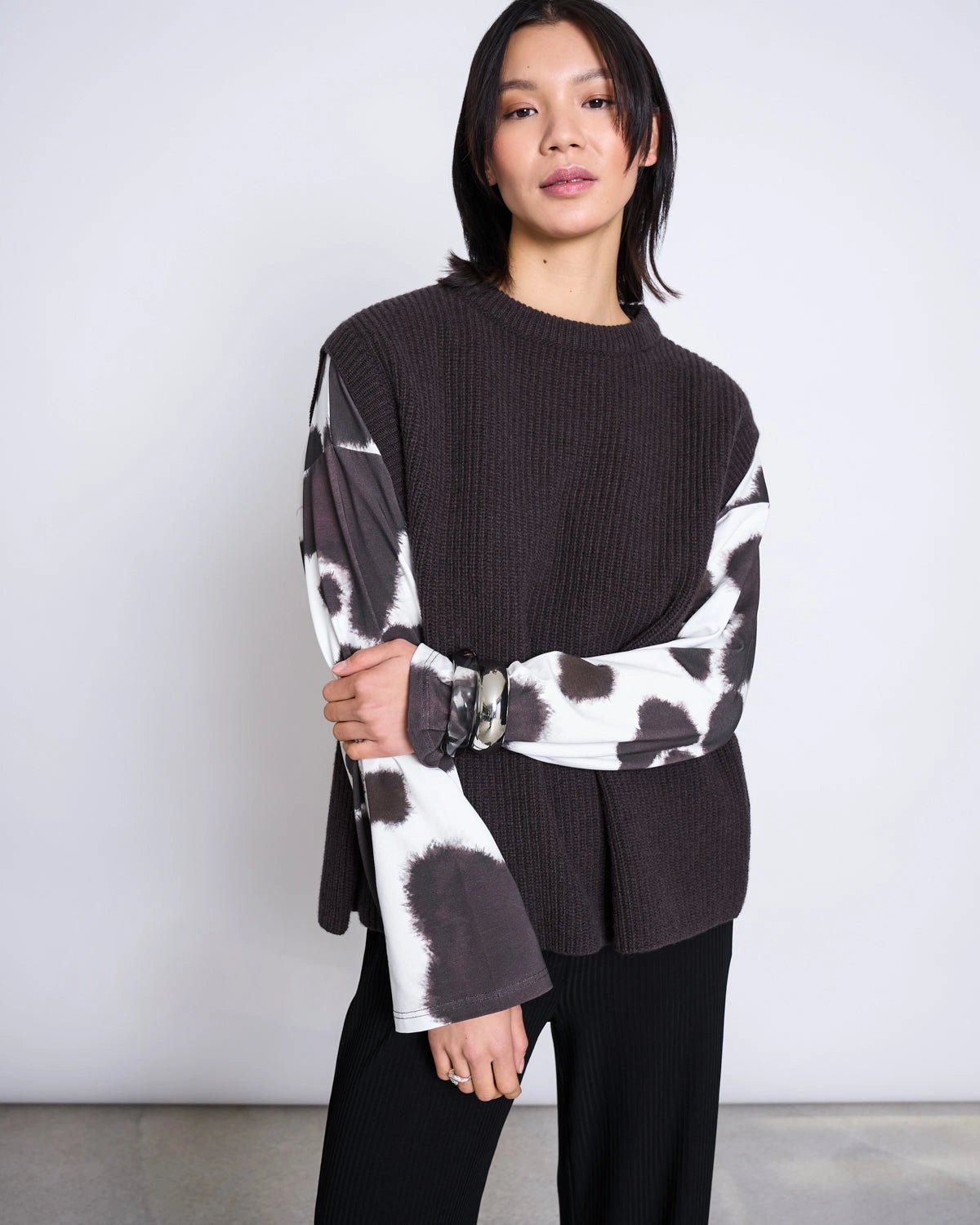 JAN 'N JUNE - CAMIA Oversized-Longsleeve • Cow Print - ROSA ECK