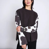 JAN 'N JUNE - CAMIA Oversized-Longsleeve • Cow Print - ROSA ECK