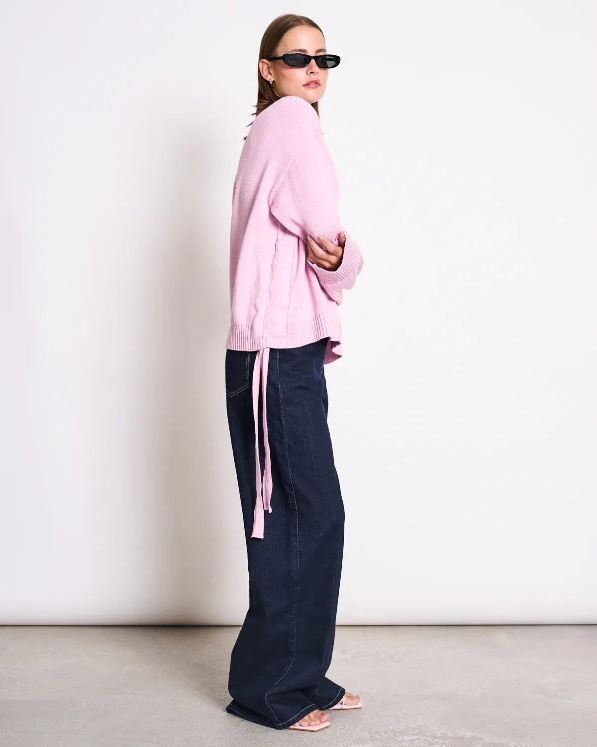 JAN ’N JUNE - CAPER Tie Sweater • Light Orchid - ROSA ECK