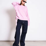 JAN ’N JUNE - CAPER Tie Sweater • Light Orchid - ROSA ECK