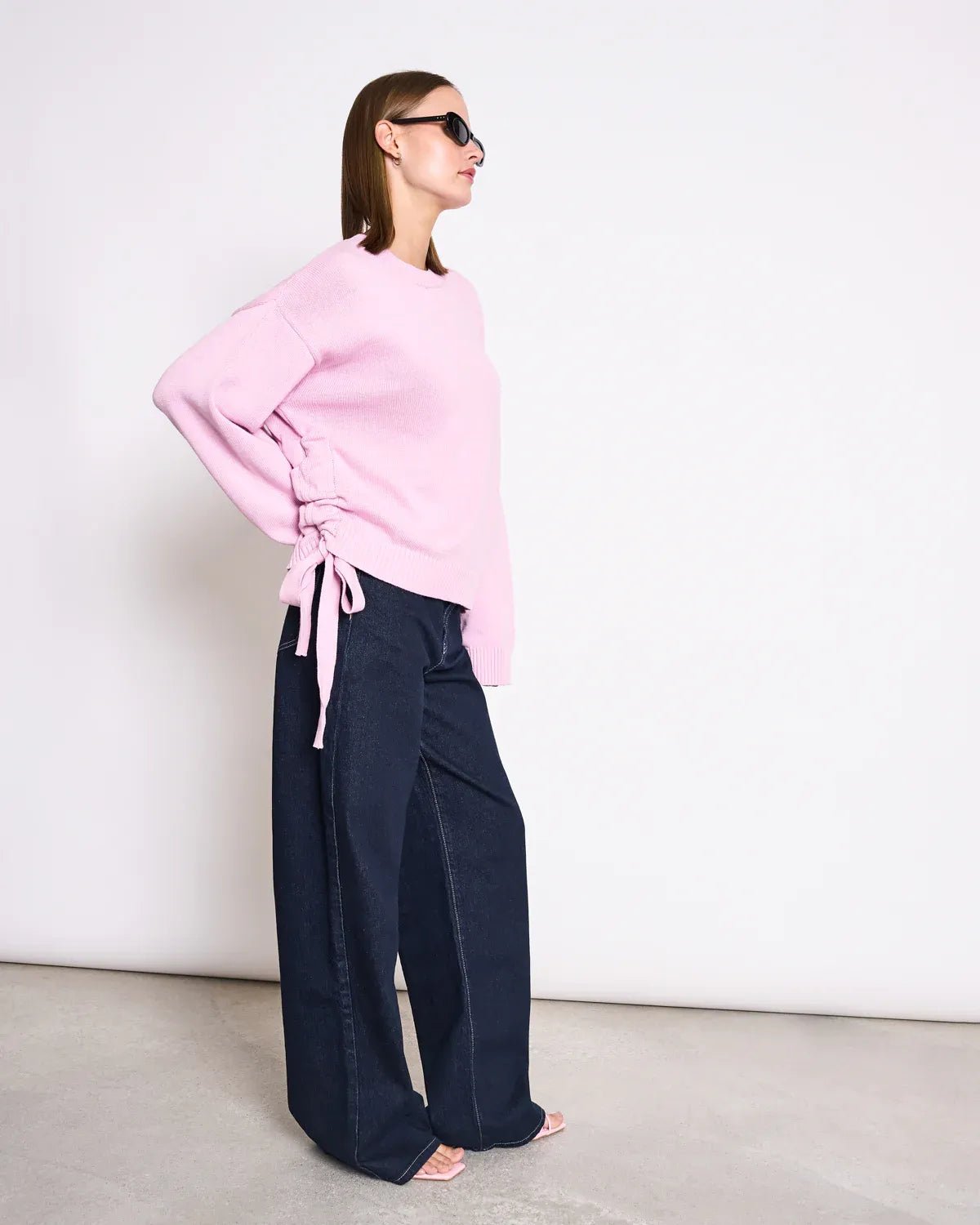 JAN ’N JUNE - CAPER Tie Sweater • Light Orchid - ROSA ECK