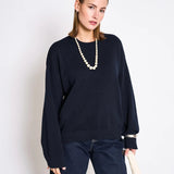 JAN ’N JUNE - CAPER Tie Sweater • Nightfall - ROSA ECK