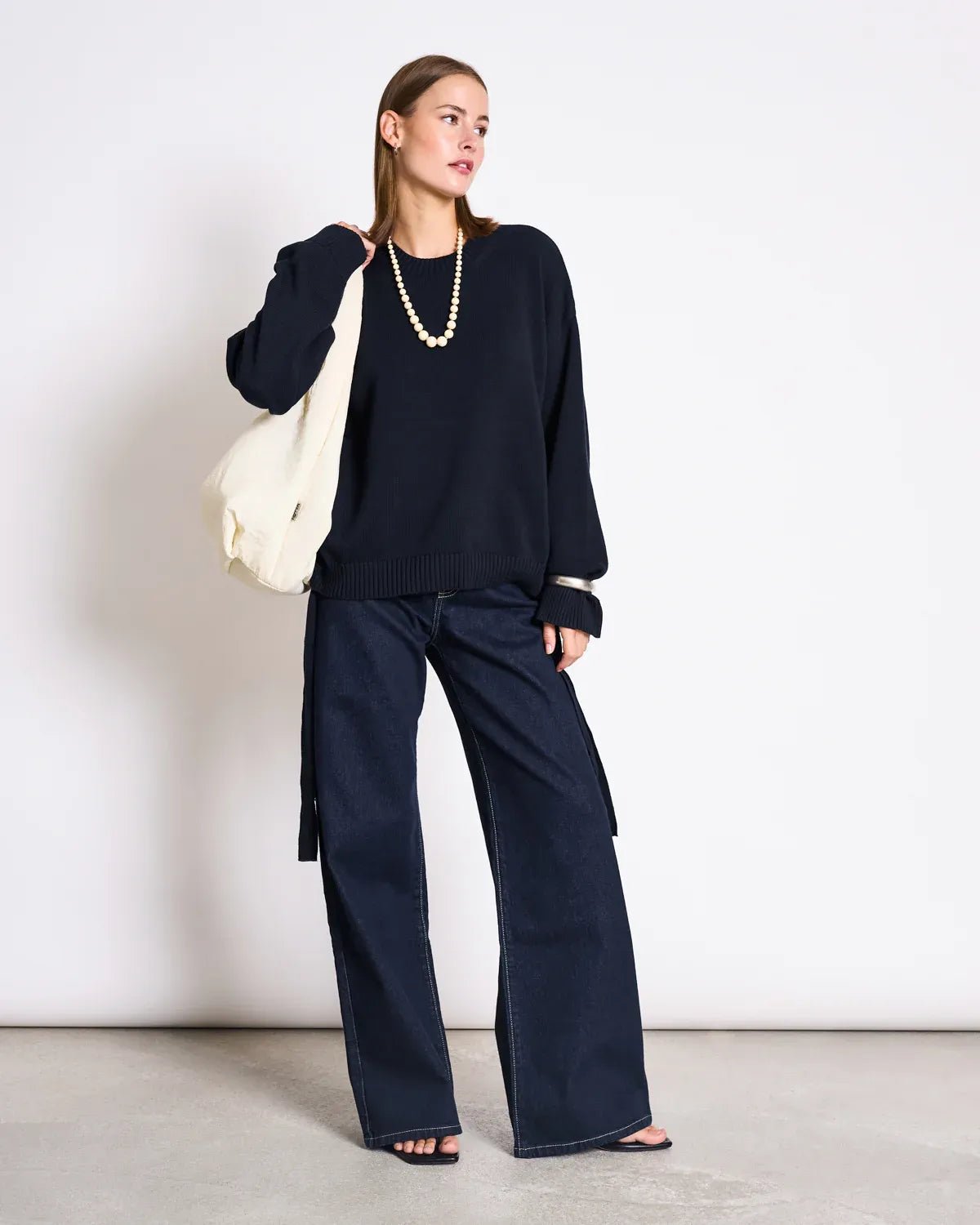 JAN ’N JUNE - CAPER Tie Sweater • Nightfall - ROSA ECK