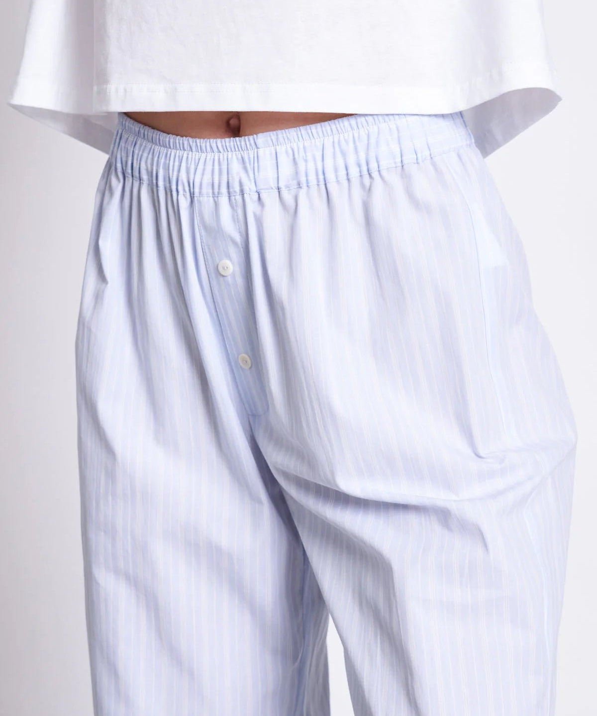 JAN ‘N JUNE - COTTON PANTS SOBY BLUE WHITE STRIPED GOTS - Hose - ROSA ECK