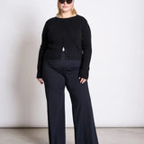 JAN ‘N JUNE - CREWNECK CARDIGAN GLIMT BLACK GOTS Strickjacke - Cardigan - ROSA ECK Concept Store