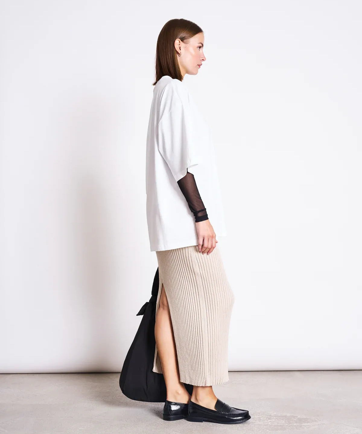 JAN ’N JUNE - EBBA Midi - Strickrock • Ivory - ROSA ECK