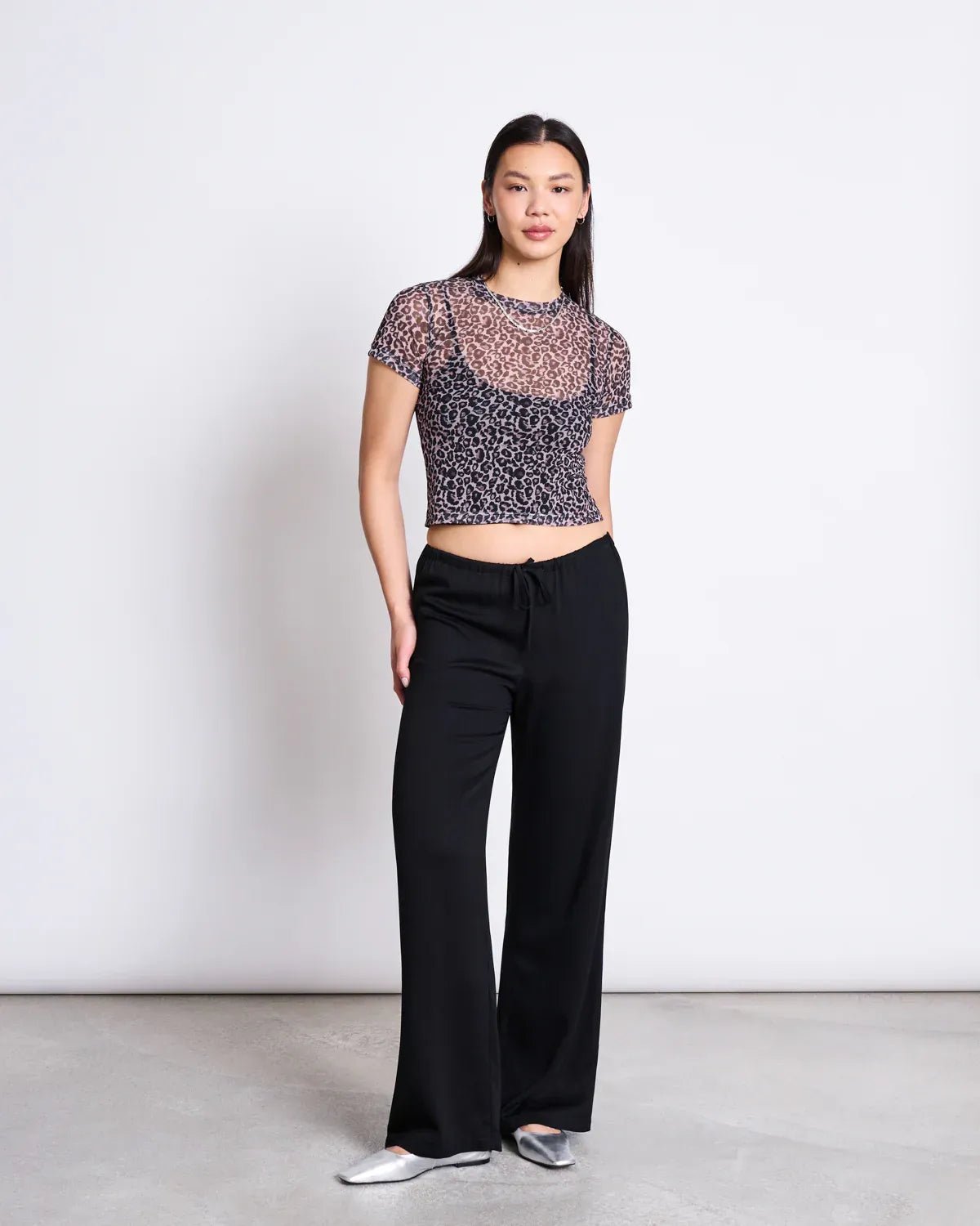 JAN 'N JUNE - EVIE Mesh T-Shirt • Leo Print - ROSA ECK