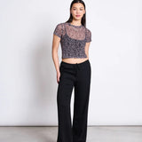 JAN 'N JUNE - EVIE Mesh T-Shirt • Leo Print - ROSA ECK