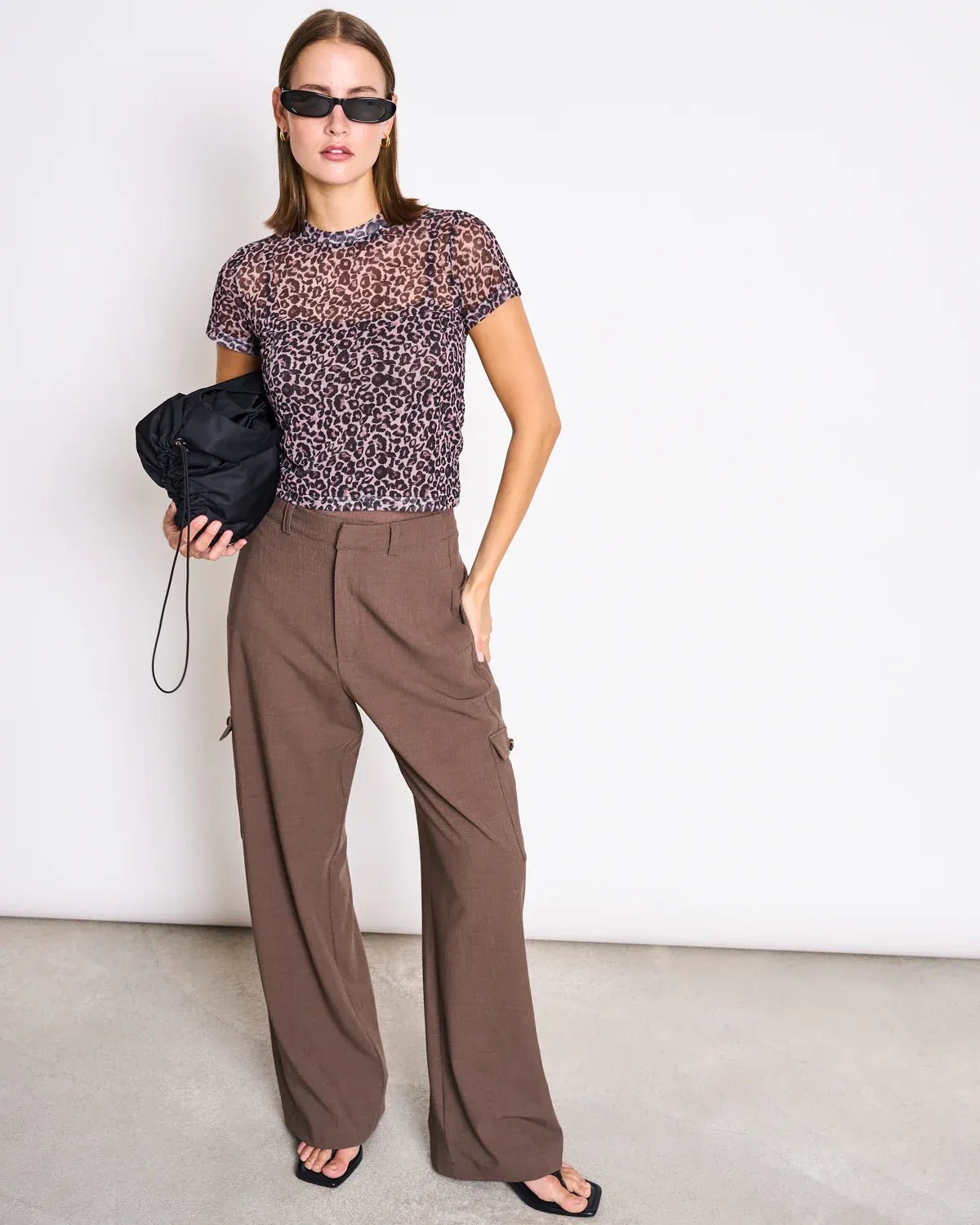 JAN 'N JUNE - EVIE Mesh T-Shirt • Leo Print - ROSA ECK