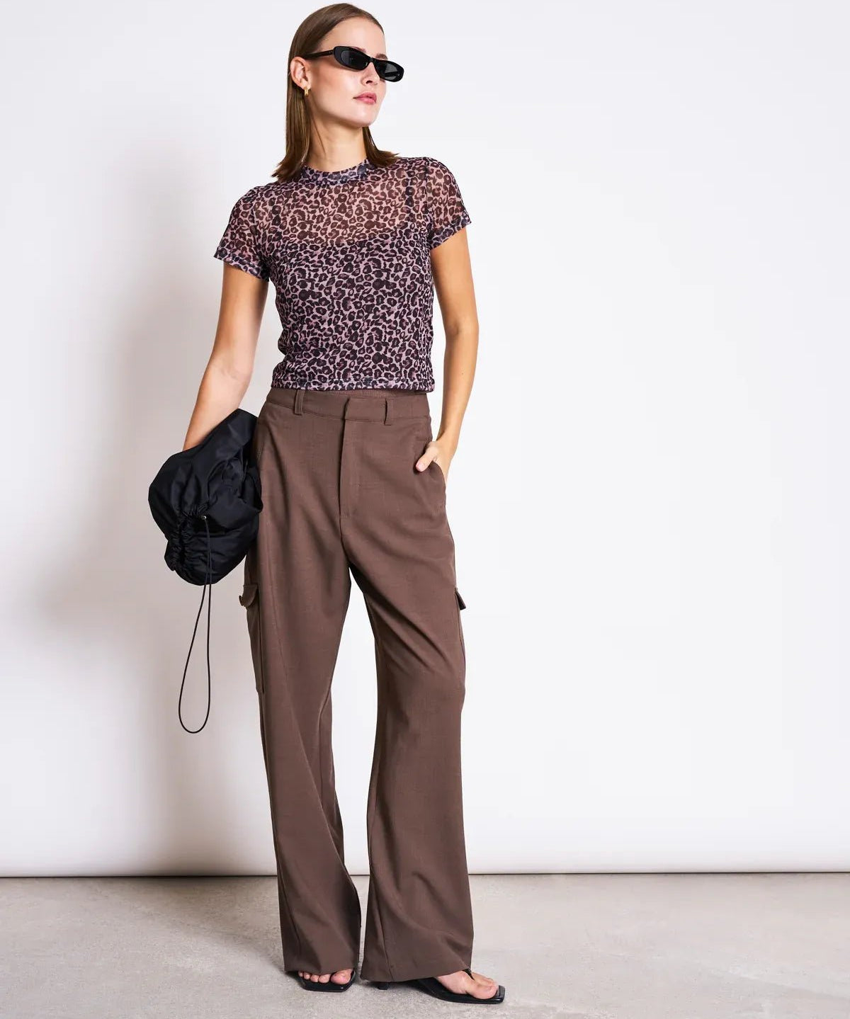 JAN 'N JUNE - EVIE Mesh T-Shirt • Leo Print - ROSA ECK