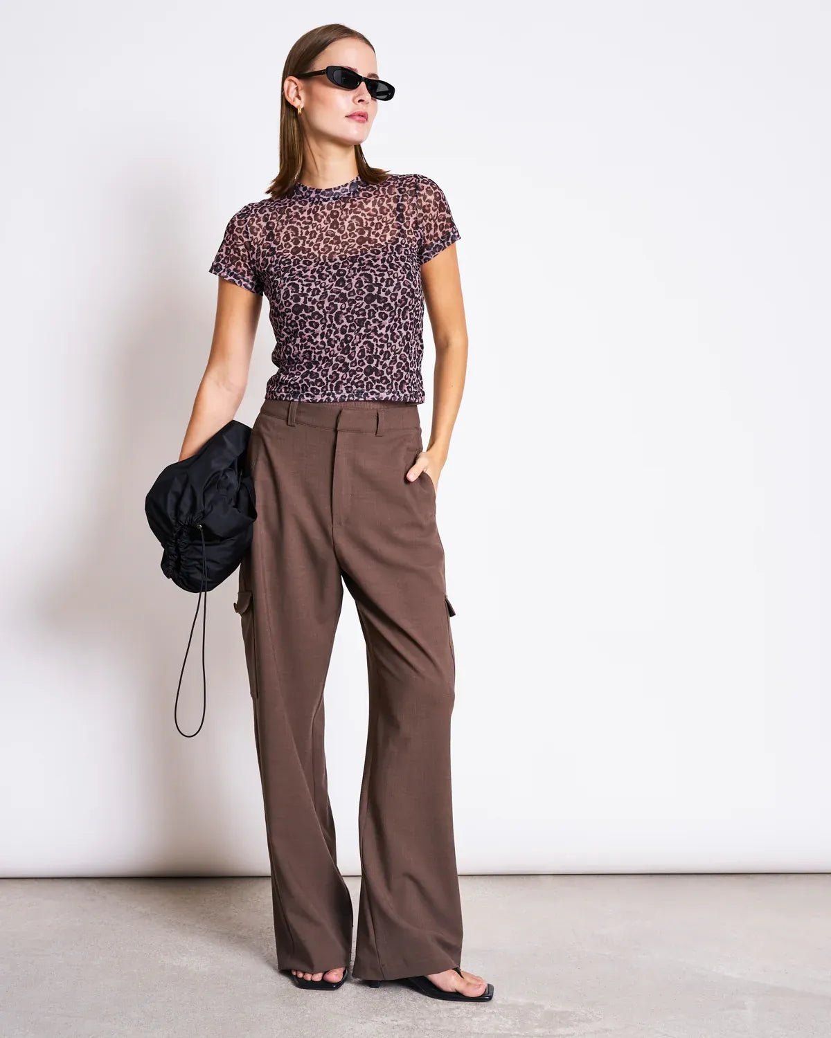 JAN 'N JUNE - EVIE Mesh T-Shirt • Leo Print - ROSA ECK