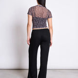 JAN 'N JUNE - EVIE Mesh T-Shirt • Leo Print - ROSA ECK