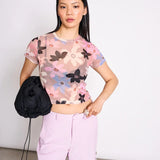 JAN 'N JUNE - EVIE Mesh - T-Shirt • Wild Bloom - ROSA ECK