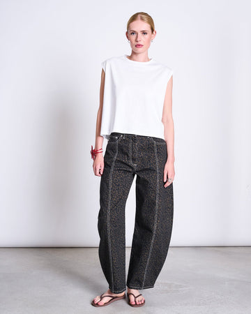 JAN 'N JUNE - FAYA Barrel Jeans • Dark Leo Print - ROSA ECK