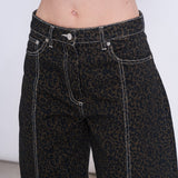 JAN 'N JUNE - FAYA Barrel Jeans • Dark Leo Print - ROSA ECK