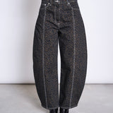 JAN 'N JUNE - FAYA Barrel Jeans • Dark Leo Print - ROSA ECK
