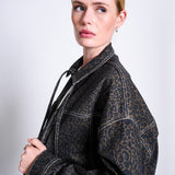 JAN 'N JUNE - FINA Jeansjacke • Dark Leo Print - ROSA ECK