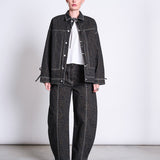 JAN 'N JUNE - FINA Jeansjacke • Dark Leo Print - ROSA ECK