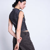 JAN 'N JUNE - LAGUNA Mesh-Top • Dark Leo Print - ROSA ECK