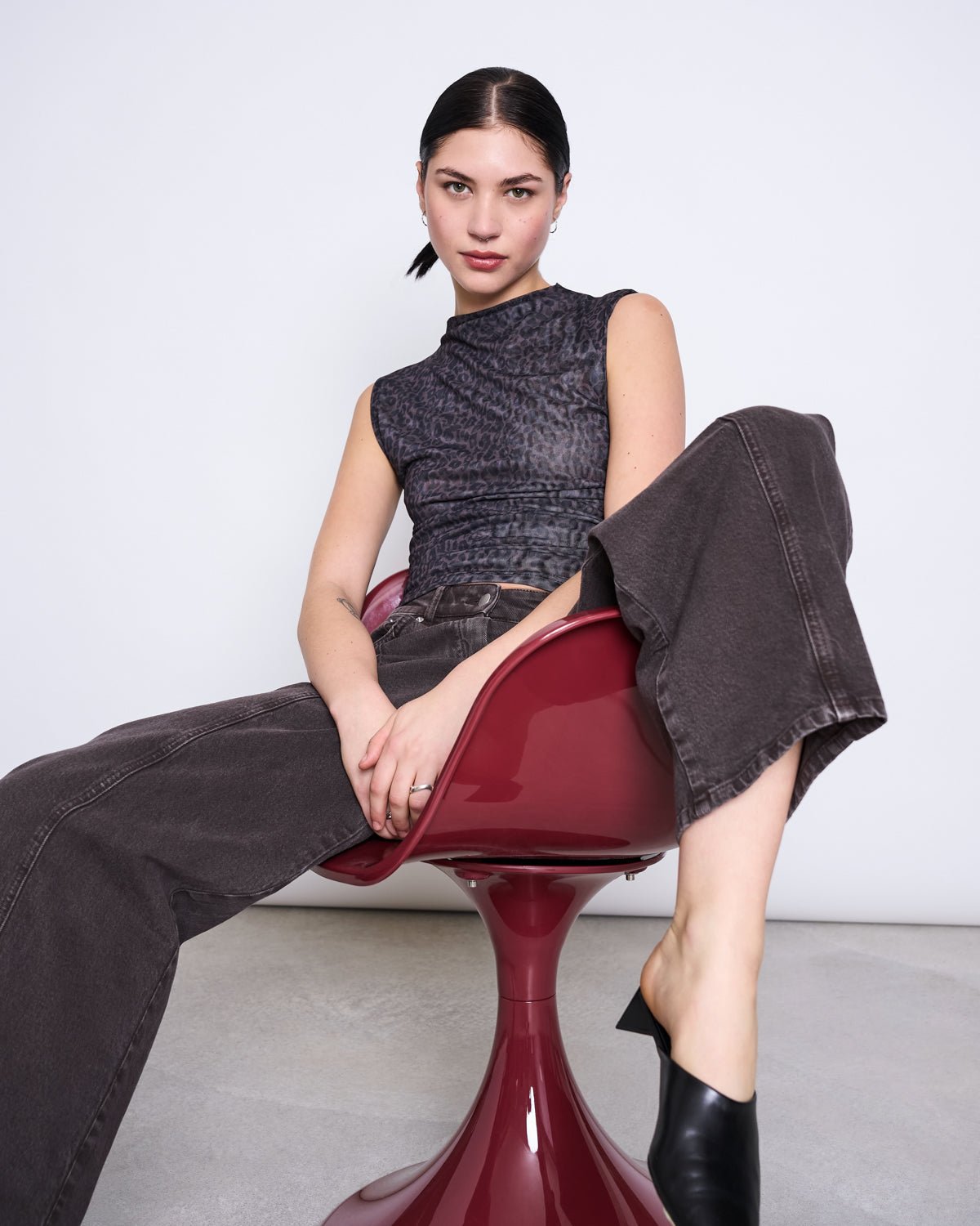 JAN 'N JUNE - LAGUNA Mesh-Top • Dark Leo Print - ROSA ECK