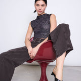 JAN 'N JUNE - LAGUNA Mesh-Top • Dark Leo Print - ROSA ECK