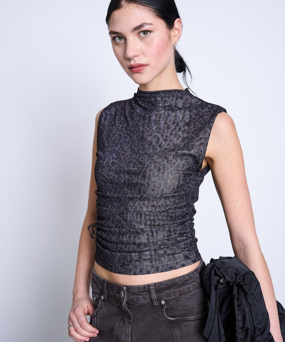 JAN 'N JUNE - LAGUNA Mesh-Top • Dark Leo Print - ROSA ECK