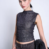 JAN 'N JUNE - LAGUNA Mesh-Top • Dark Leo Print - ROSA ECK