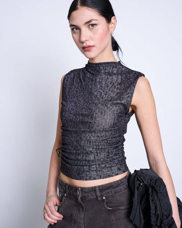 JAN 'N JUNE - LAGUNA Mesh-Top • Dark Leo Print - ROSA ECK