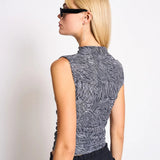 JAN 'N JUNE - LAGUNA Mesh - Top • Zebra Print - ROSA ECK