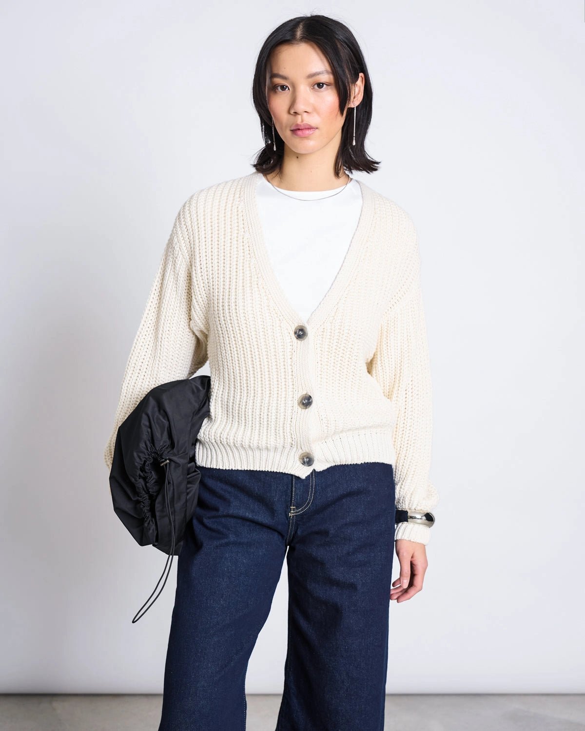 JAN 'N JUNE - LENA Grobstrickjacke • Offwhite - ROSA ECK