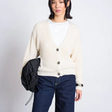 JAN 'N JUNE - LENA Grobstrickjacke • Offwhite - ROSA ECK