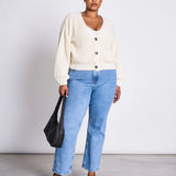 JAN 'N JUNE - LENA Grobstrickjacke • Offwhite - ROSA ECK