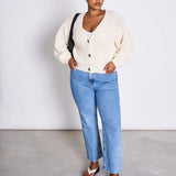 JAN 'N JUNE - LENA Grobstrickjacke • Offwhite - ROSA ECK