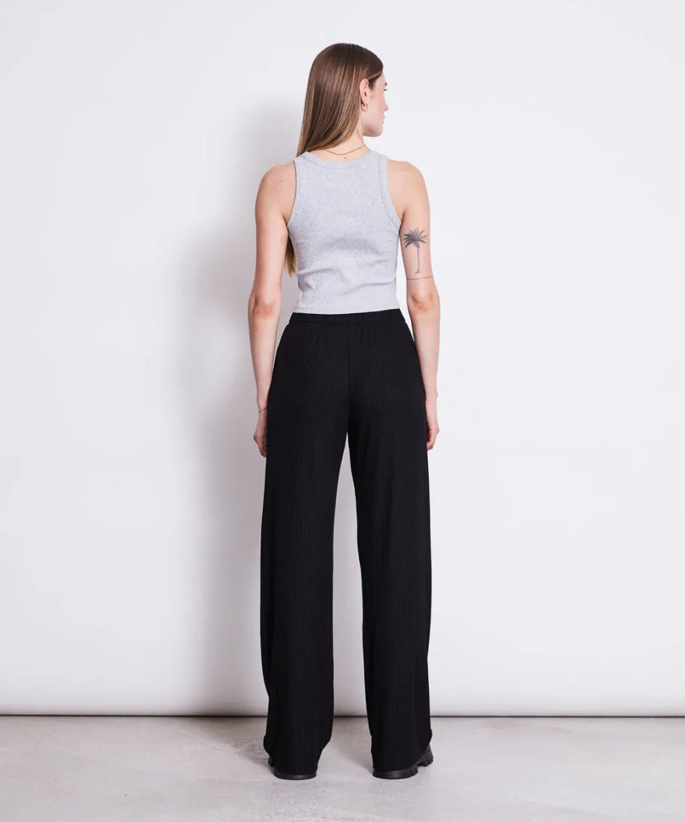 JAN ‘N JUNE - LYOCELL RIB PANTS SMILLA BLACK Hose - Hose - ROSA ECK Concept Store