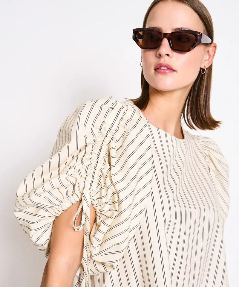 JAN 'N JUNE - MALUS Minikleid • Buttermilk Striped - ROSA ECK