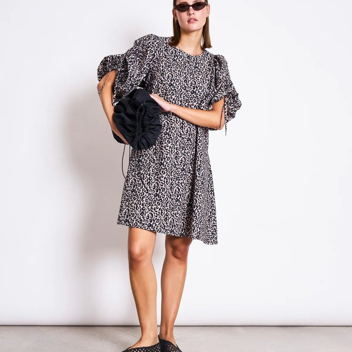 JAN 'N JUNE - MALUS Minikleid • Leo Print - ROSA ECK