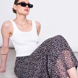 JAN ‘N JUNE - MESH MAXI SKIRT SMUK LEO PRINT - Rock - ROSA ECK