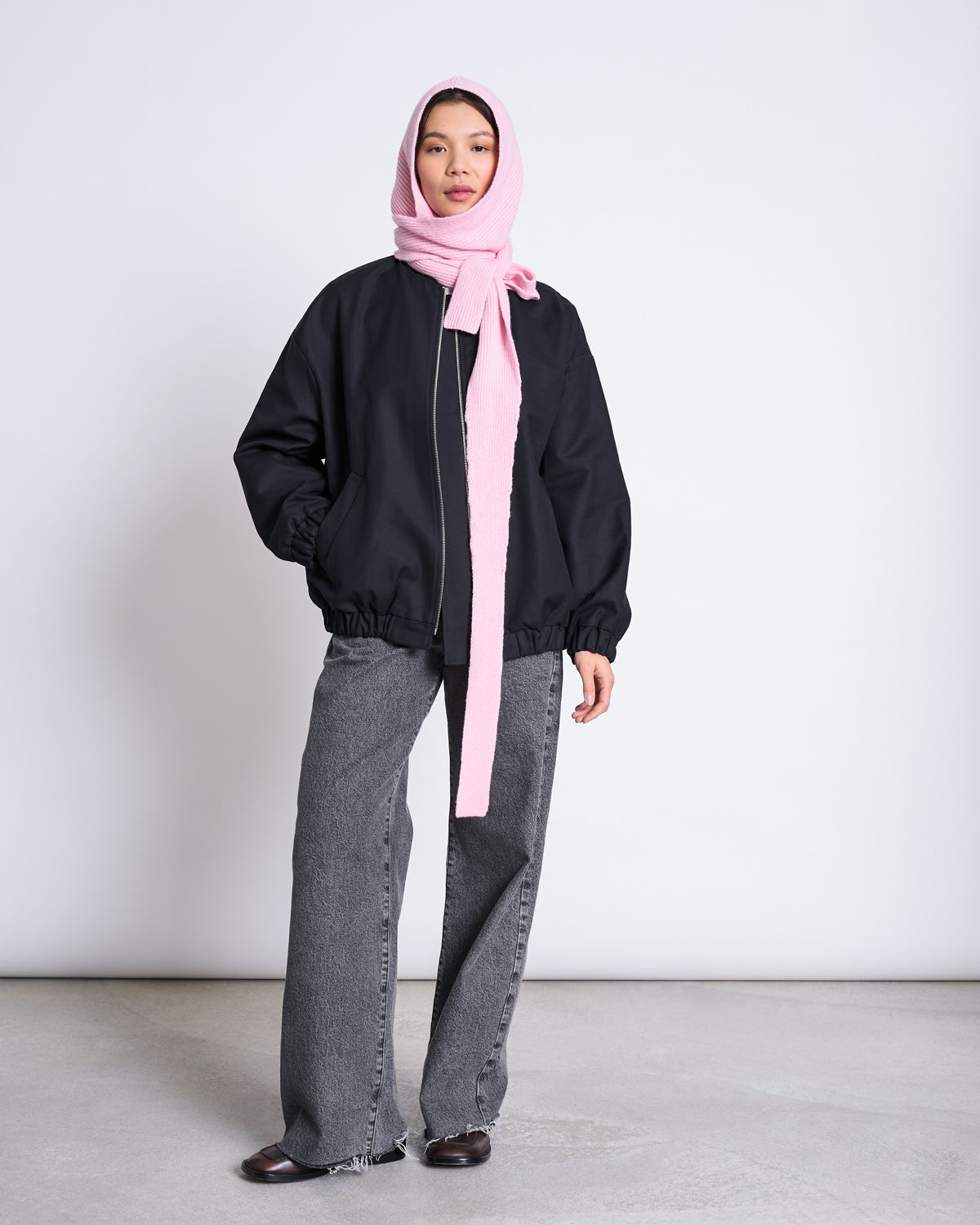 JAN 'N JUNE - NIRA Kapuzenschal • Pale Pink - ROSA ECK