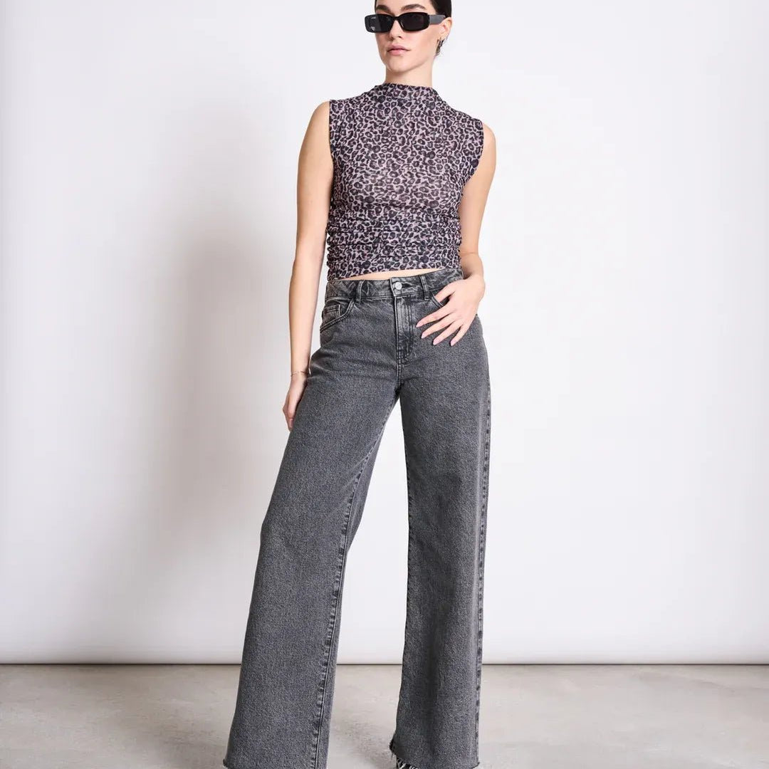 JAN ‘N JUNE - RUFFLE TOP LAGUNA LEO PRINT - Top - ROSA ECK Concept Store