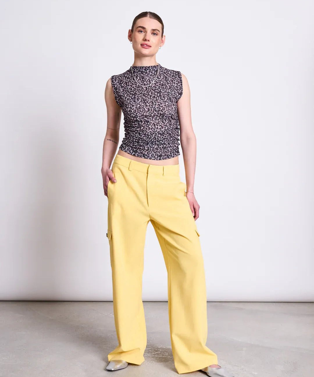 JAN ‘N JUNE - RUFFLE TOP LAGUNA LEO PRINT - Top - ROSA ECK Concept Store