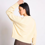 JAN 'N JUNE - SIVIA Strickjacke • Buttermilk - ROSA ECK