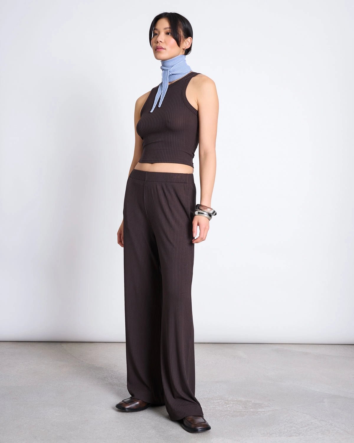 JAN 'N JUNE - SMILLA Ripp-Hose aus Lyocell • Mud - ROSA ECK