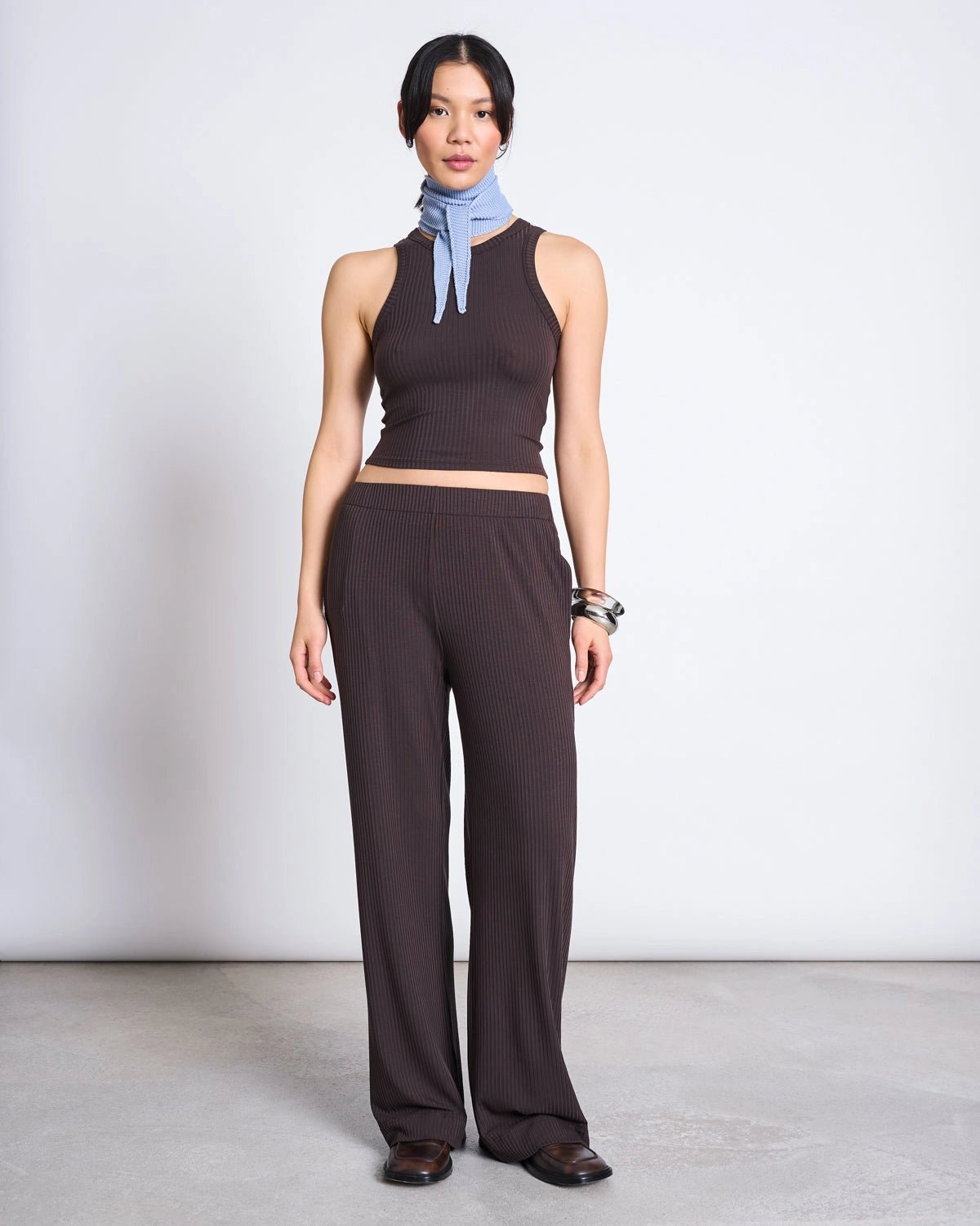 JAN 'N JUNE - SMILLA Ripp-Hose aus Lyocell • Mud - ROSA ECK