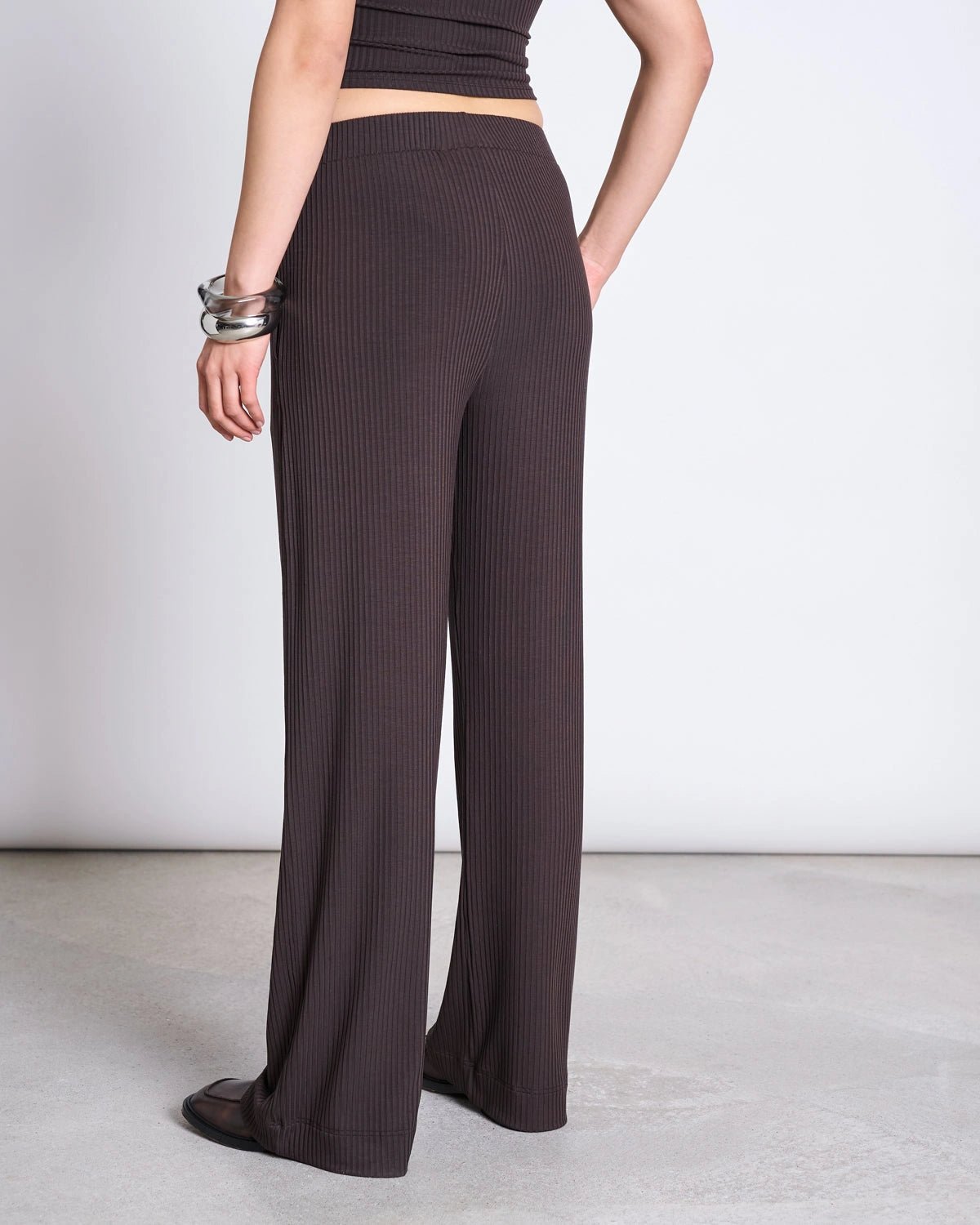 JAN 'N JUNE - SMILLA Ripp-Hose aus Lyocell • Mud - ROSA ECK