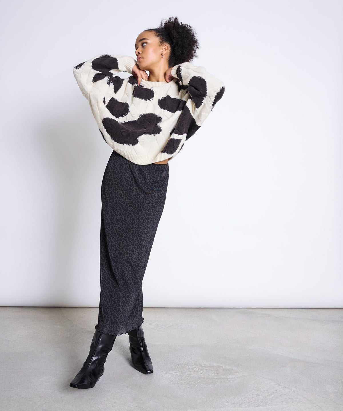 JAN 'N JUNE - SMUK Maxirock • Dark Leo Print - ROSA ECK
